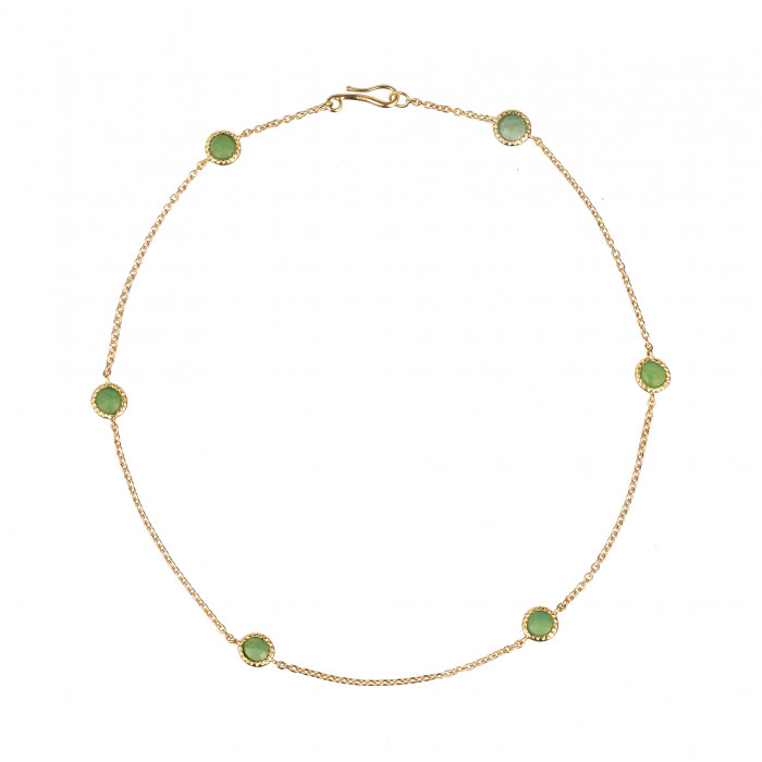Bezel-Set Serpentine Short Necklace